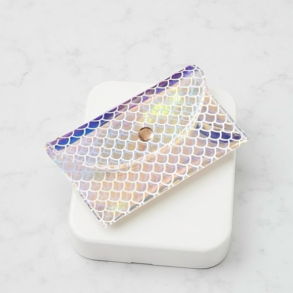 Holographic Iridescent Clear Card Case Wallet - Picture 5 of 8